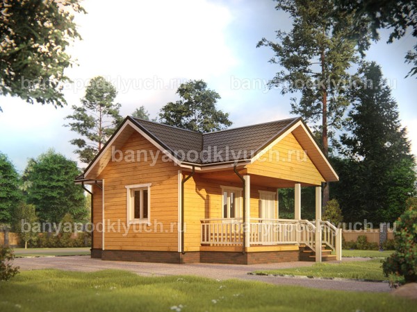 Баня из бруса 8 на 6 м